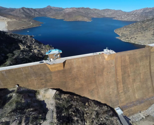 San Vicente Dam aerial view