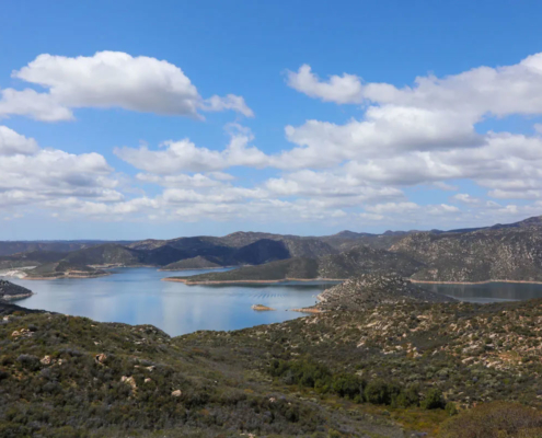 San Vicente Reservoir aerial view