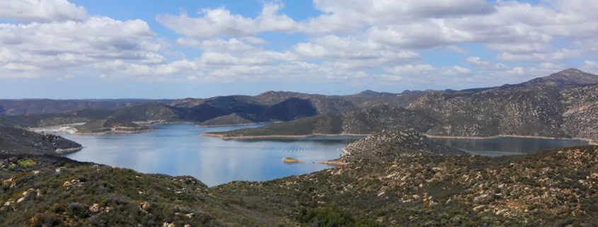 San Vicente Reservoir aerial view