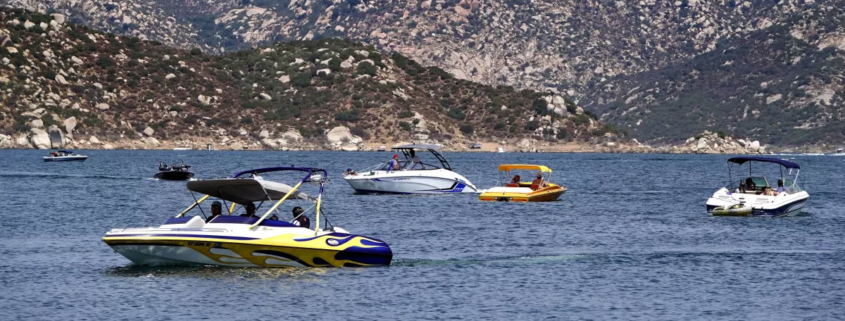 Boats on San Vicente Reservoir